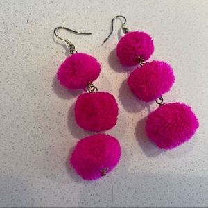 Puff Pom Pom Earrings